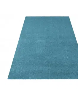 Koberce SHAGGY Jednobarevný koberec modré barvy