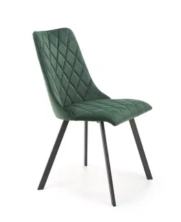 Židle HALMAR Jídelní židle Hannah tmavě zelená