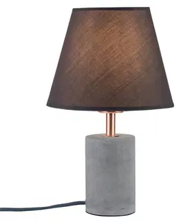 Stolní lampy Paulmann Paulmann Tem Textil-stolní lampa s betonovou nohou