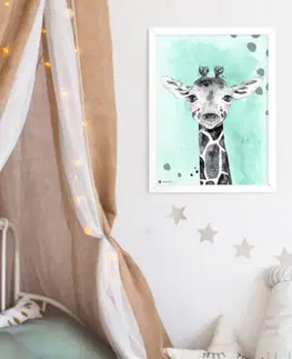 Obrazy do dětského pokoje Obraz do dětského pokoje - Barevný se žirafou