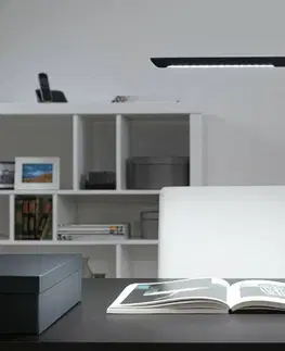 Stolní lampy do kanceláře PAULMANN LED stolní lampa na psací stůl FlexBar černá 10,6W měnitelná bílá 3.000K 789.12