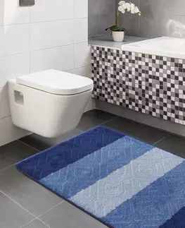 Koupelnové předložky Dvoudílný set do koupelny v modré barvě
