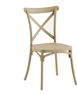 Zahradní židle Stohovatelná židle SAVITA Tempo Kondela Šedohnědá taupe