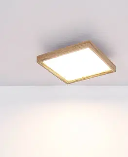 Stropní svítidla Globo LED stropní svítidlo Cinderella wood CCT 30 x 30 cm