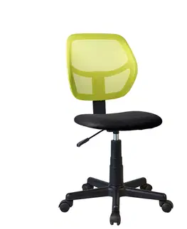 Dětské stoly a židle Kancelářská židle MESH Tempo Kondela Zelená