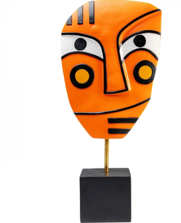 Dekorativní předměty KARE Design Dekorace Face - oranžová, 50cm