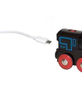 Hračky BRIO - El. lokomotiva nabíjecí přes mini USB kabel