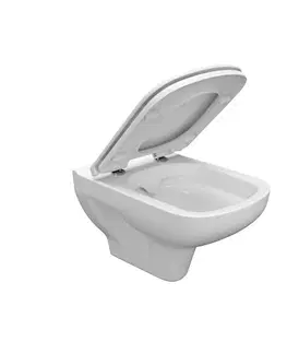Záchody CERSANIT SET 652 ZÁVĚSNÁ WC MÍSA COLOUR NEW CLEANON SE SEDÁTKEM DUR ANTI SOFTCLOSE K701-042