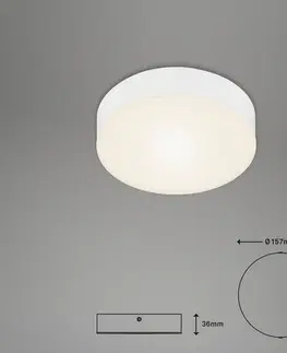Stropní svítidla Briloner LED stropní světlo Flame, Ø 15,7 cm, bílé