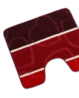 Koberce a koberečky Bellatex Koupelnová předložka Avangard Srdce červená WC, 60 x 50 cm