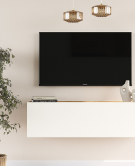 TV stolky TV stolek ASTRA s výklopem, atlantská borovice/bílá