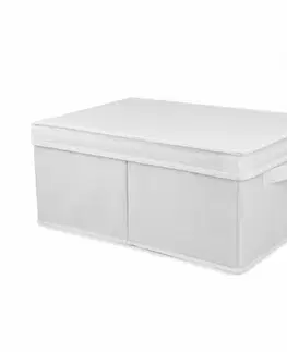Úložné boxy Compactor Skládací úložná kartonová krabice Wos, 30 x 43 x 19 cm, bílá