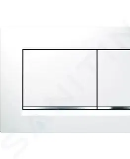 WC sedátka GEBERIT Duofix Modul pro závěsné WC s tlačítkem Sigma30, bílá/lesklý chrom + Duravit D-Code WC a sedátko, Rimless, SoftClose 111.300.00.5 NH5