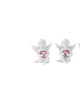 Sošky, figurky - andělé PROHOME - Anděl sedící se srdcem 4,5cm různé druhy