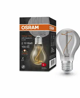 LED žárovky OSRAM LEDVANCE Vintage 1906 CLASSIC A 10 3.4W/1800K E27 4058075760912