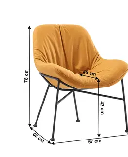 Židle Jídelní židle KALIFA Tempo Kondela Žlutá