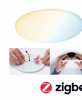 Chytré osvětlení PAULMANN Smart Home Zigbee LED vestavné svítidlo Veluna VariFit měnitelná bílá 185mm IP44 15W 953.86