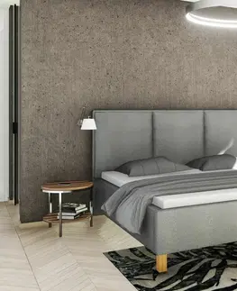 bez úložného prostoru Čalouněná postel dvoulůžko HONORA, 180x200 cm