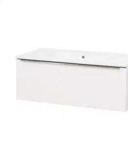 Koupelnový nábytek MEREO Mailo, koupelnová skříňka s keramickým umyvadlem 101 cm, bílá, chrom madlo CN517