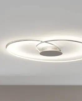 Stropní svítidla Lindby Lindby LED stropní svítidlo Joline, chromová barva, 90 cm, kov