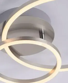 Designová stropní svítidla LEUCHTEN DIREKT is JUST LIGHT LED stropní svítidlo, barva ocel, teplá bílá, otočné, kruhové 3000K