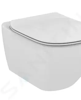 WC sedátka GEBERIT Kombifix Modul pro závěsné WC s tlačítkem Sigma30, lesklý chrom/chrom mat + Ideal Standard Tesi WC a sedátko, Aquablade, SoftClose 110.302.00.5 NU6