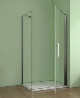 Sprchové vaničky H K Sprchový kout MELODY D1 76x76 s jednokřídlými dveřmi včetně sprchové vaničky z litého mramoru SE-MELODYA176/THOR-76SQ