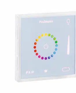 Chytré osvětlení PAULMANN LumiTiles příslušenství Smart Home Zigbee Square Touch Modul IP44 100x10mm bílá umělá hmota/hliník