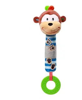 Hračky BABYONO - Plyšová pískací hračka s kousátkem opička George