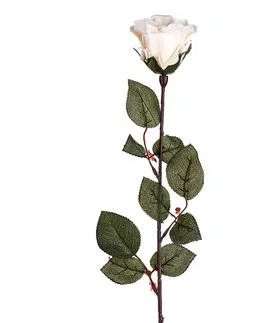 Květiny Umělá květina Růže velkokvětá 72 cm, bílá