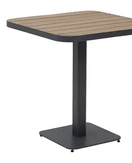 Zahradní stolky DEOKORK Hliníkový stůl CAPRI 70x70 cm (antracit)