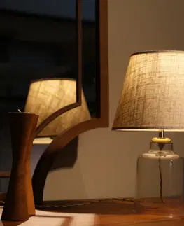 Svítidla Opviq Stolní lampa Glastor 30 cm béžová