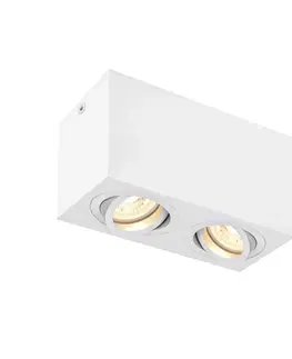 LED bodová svítidla SLV BIG WHITE TRILEDO Double vnitřní stropní nástavbové svítidlo, QPAR51, bílá, max. 10W 1002006