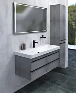 Koupelnový nábytek SAPHO SITIA umyvadlová skříňka 75,6x50x44,2cm, 2xzásuvka, dub stříbrný SI080-1111