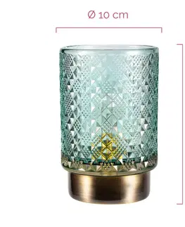 Vnitřní dekorativní svítidla Pauleen Pauleen Modern Glamour E27-LED tyrkysová/mosaz
