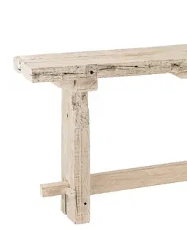 Konferenční stolky Vintage dřevěný konzolový stůl z recyklovaného dřeva Adelais - 150*37*77 cm J-Line by Jolipa 1683