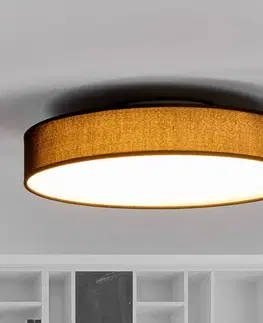 Stropní svítidla Lindby LED textilní stropní lampa Saira, 40 cm, černá