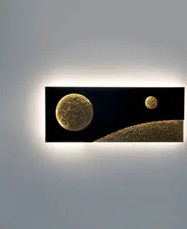 Nástěnná svítidla Holländer LED nástěnné světlo Universo Spettro, černá/zlatá