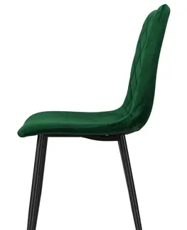 Židle TZB Čalouněná židle DEXTER samet zelená