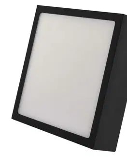 LED stropní svítidla EMOS LED svítidlo NEXXO černé, 17 x 17 cm, 12,5 W, teplá/neutrální bílá ZM6333