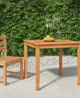 Zahradní stolky Zahradní jídelní stůl 85 x 85 x 75 cm masivní teak