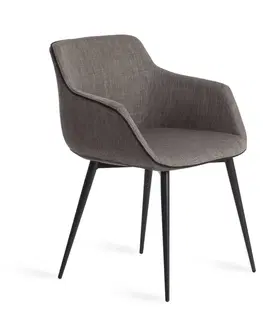 Luxusní jídelní židle Estila Moderní jídelní židle Forma Moderna s černými nožičkami 77cm