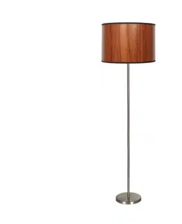 Lampy  Stojací lampa TIMBER 1xE27/60W/230V hnědá/matný chrom 
