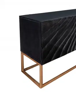 TV stolky LuxD Designový TV stolek Shayla 160 cm černý - mango