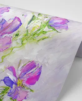 Samolepící tapety Samolepící tapeta malované letní květiny