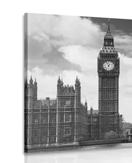 Černobílé obrazy Obraz Big Ben v Londýně černobílém provedení