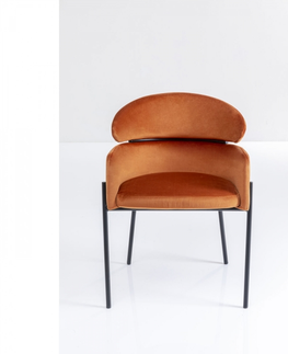 Jídelní židle KARE Design Oranžová židle s područkami Alexia