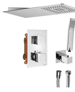 Sprchy a sprchové panely SAPHO LATUS podomítkový sprchový set s termostatickou baterií, box, 2 výstupy, chrom 1102-62-21