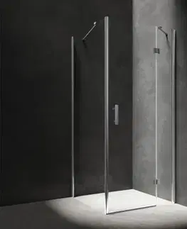 Sprchové kouty OMNIRES MANHATTAN obdélníkový sprchový kout s křídlovými dveřmi, 80 x 100 cm chrom / transparent /CRTR/ MH8010CRTR