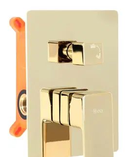Sprchy a sprchové panely Sprchový set podomítkový Rea Orix + box zlatý